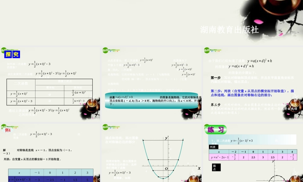 九年级数学下册 22二次函数的图象与性质(4)课件 湘教版 课件