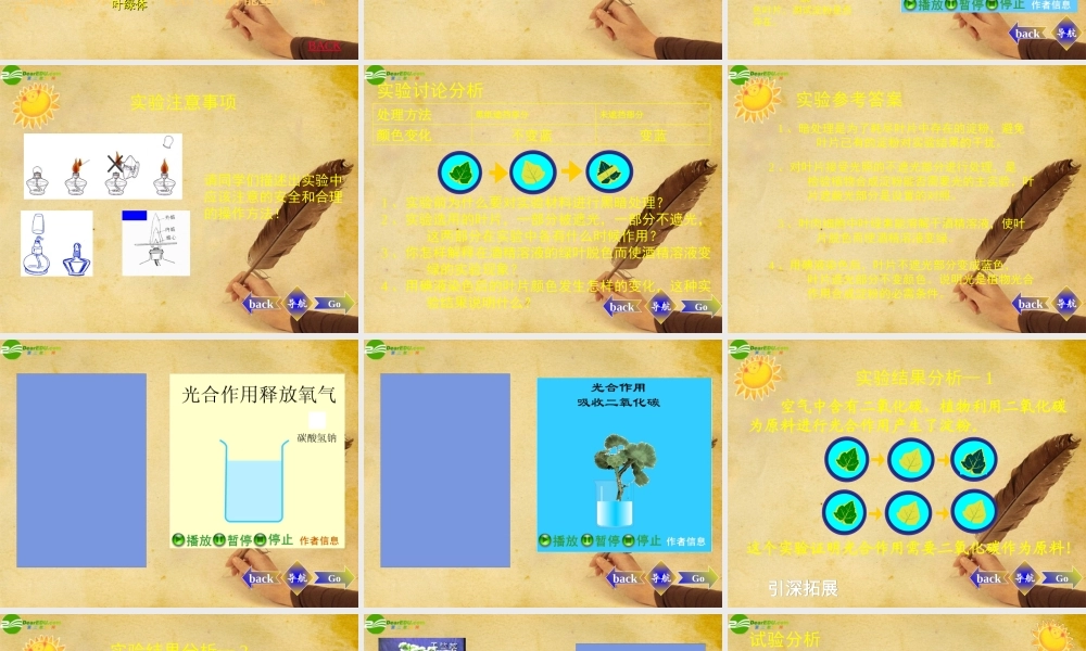 七年级生物上册 光合作用的发现课件 北师大版 课件