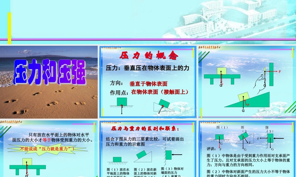 八年级物理新教材力学复习课件 固体压强 课件