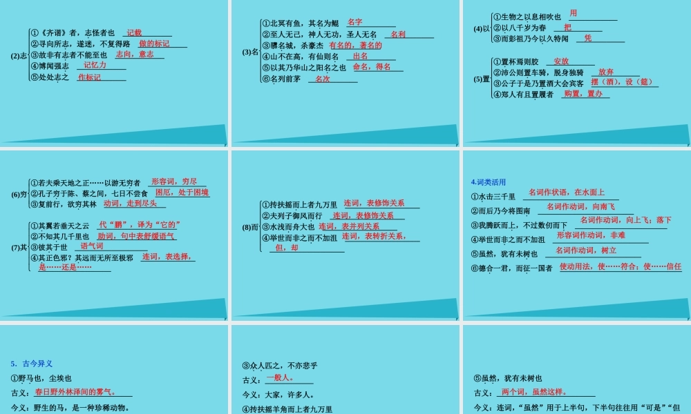 优化方案高考语文总复习第三单元深邃的人生感悟第5课逍遥游节选课件鲁人版必修5 课件