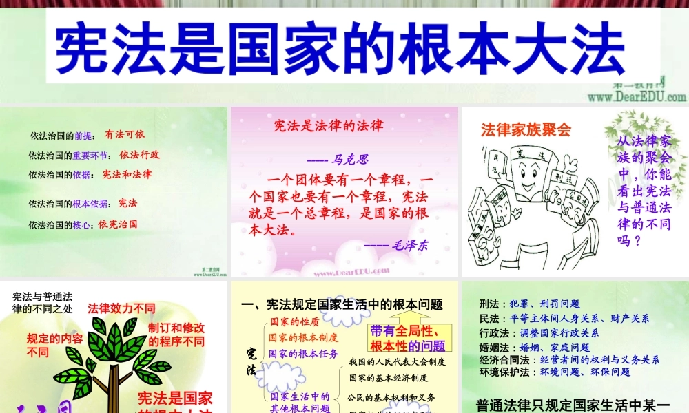 九年级政治宪法是国家的根本大法课件 新课标 人教版 课件