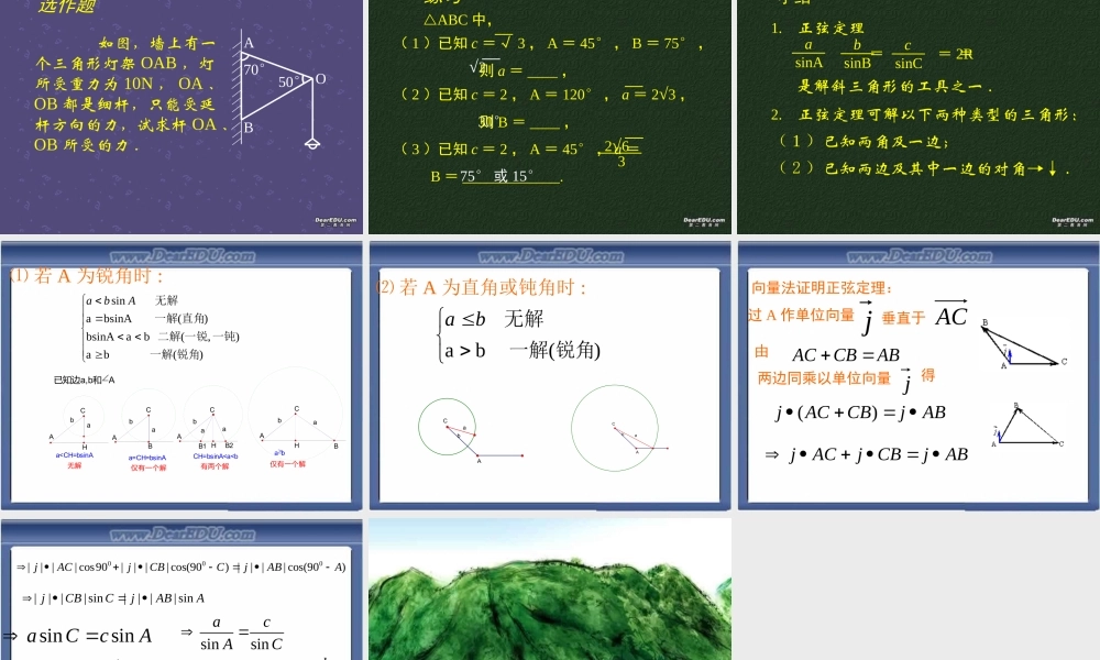 人教版高一数学正弦定理 课件