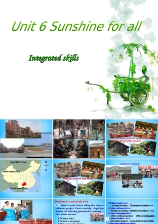 八年级英语下册(Unit 6 Sunshine for all Integrated skills)课件 (新版)牛津版 课件