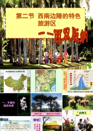 八年级地理第二节 西南边陲的特色旅游区－西双版纳课件