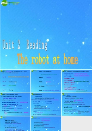 九年级英语下册 Unit2 Robot Reading课件1 牛津版 课件