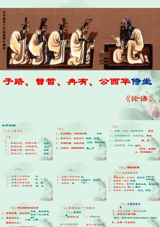 山东省沂水一中高二语文(子路、曾皙、冉有、公西华侍坐(2))课件 新人教版 课件