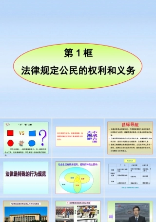 八年级政治上册 第7课第1框法律规定公民的权利和义务课件 山东人民版 课件