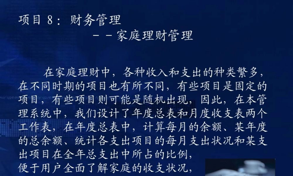 信息化办公项目8家庭理财管理