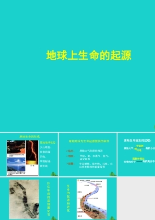 八年级生物下册 第七单元 第21章 第1节 生命的起源 地球上的生命起源课件 北师大版 课件