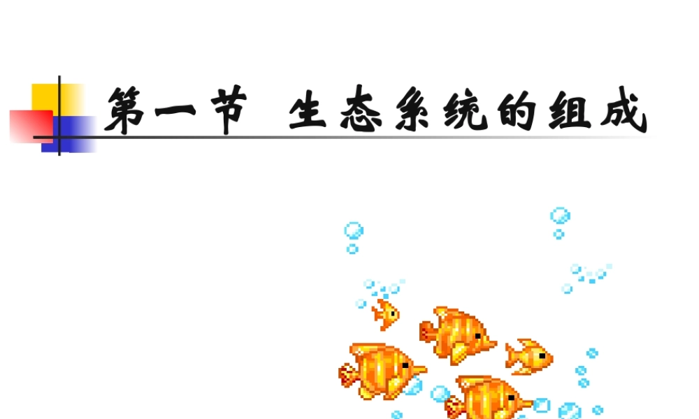 八年级生物下：第六单元第一章第一节生态系统的组成课件济南版 课件