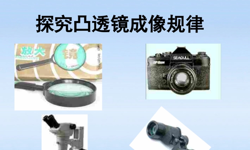 八年级物理上册 探究凸透镜成像规律课件 苏科版 课件