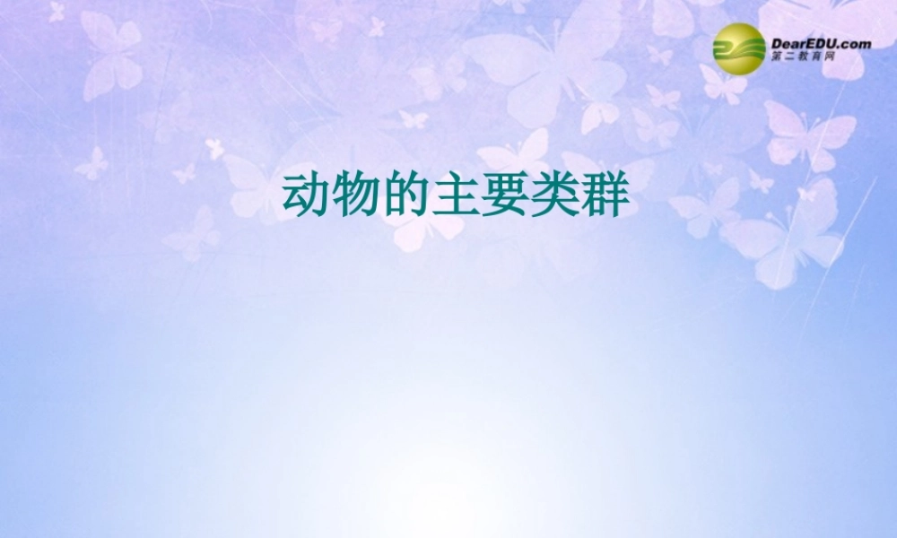 八年级生物上册 动物的主要类群课件 新人教版 课件