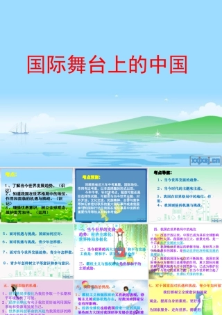 中考政治专题复习 国际舞台上的中国 课件