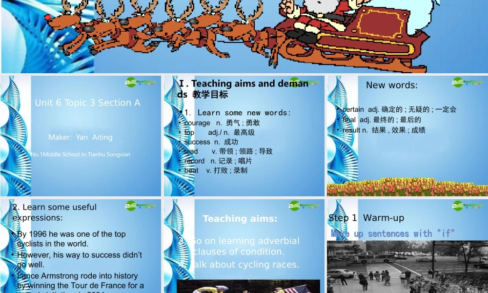 八年级英语下册 Unit 6 Enjoying Cycling Topic 3课件(三) 仁爱版 课件