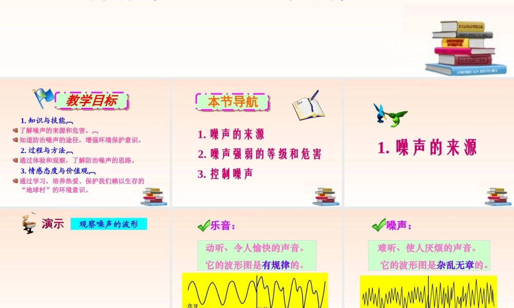 八年级物理上册 第一章(噪声的危害和控制)课件 人教新课标版 课件