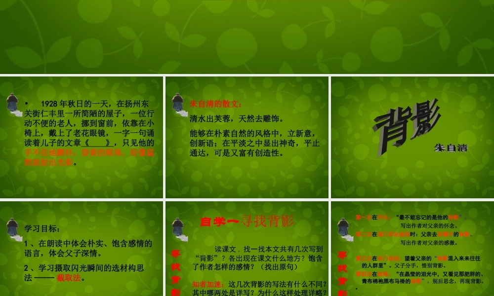 八年级语文上册 11 背影课件 苏教版 课件