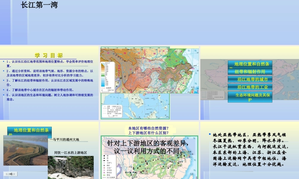 八年级地理下长江沿江地带课件人教版 课件