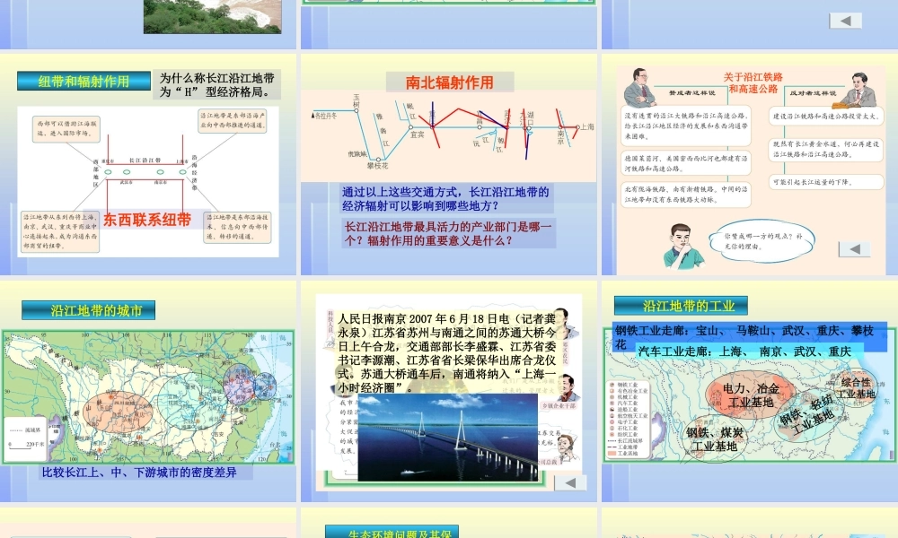 八年级地理下长江沿江地带课件人教版 课件