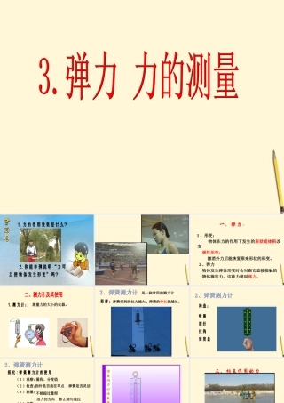 八年级物理下册 7.3(弹力、力的测量)课件 教科版 课件