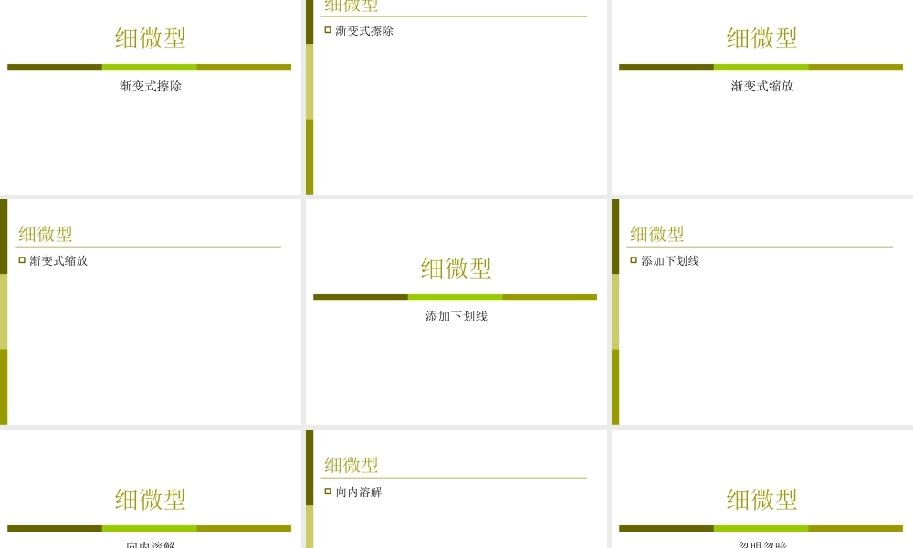 PPT动作效果全演示