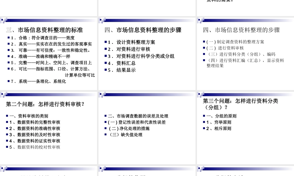 关于市场信息资料整理汇总
