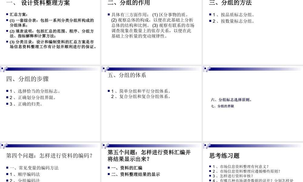 关于市场信息资料整理汇总