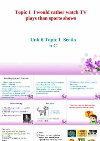 九年级英语下册Unit 6 Entertainment and Friendship Topic 1 Section C 课件湘教版 课件