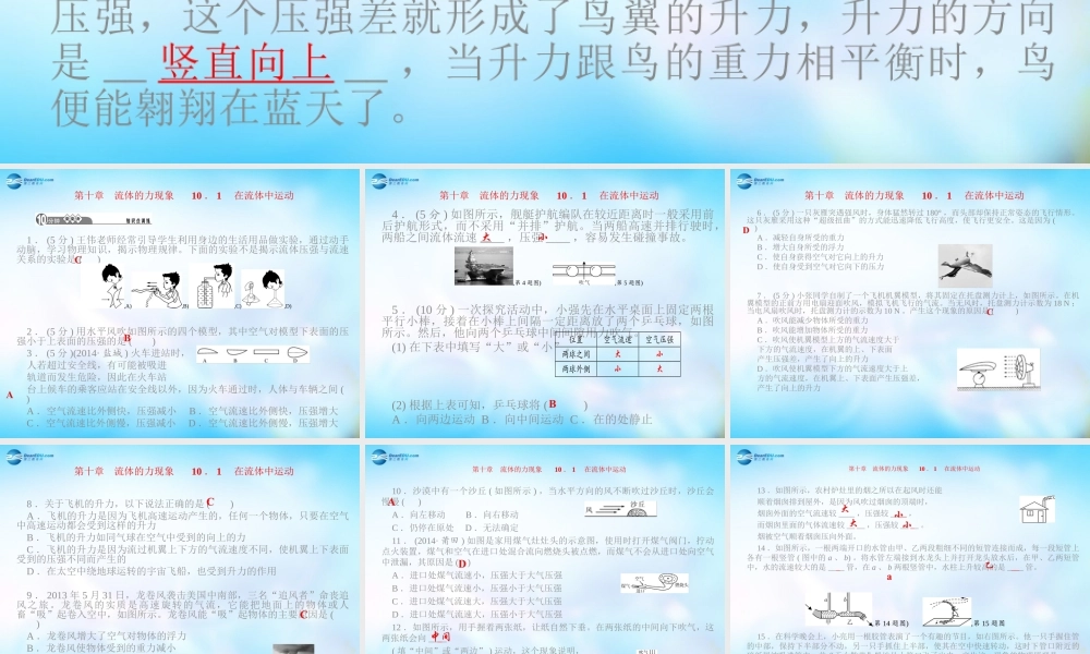 八年级物理下册 第十章 流体的力现象课件1 (新版)教科版 课件