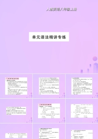 八年级英语上册 Unit 9 Can you come to my party语法精讲专练习题课件 (新版)人教新目标版 课件