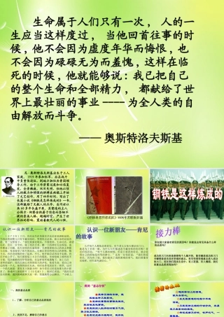 中学七年级政治下册 6.2 钢铁是这样炼成的课件 新人教版