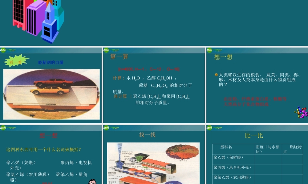 九年级科学上册 第二章第二节分子中的 巨人 课件(1)华师大版 课件