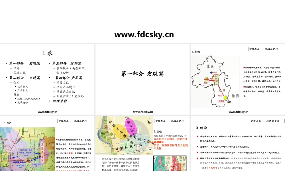 2006年北京上古经纪燕郊项目策划报告