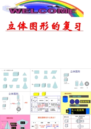小学毕业立体图形的复习
