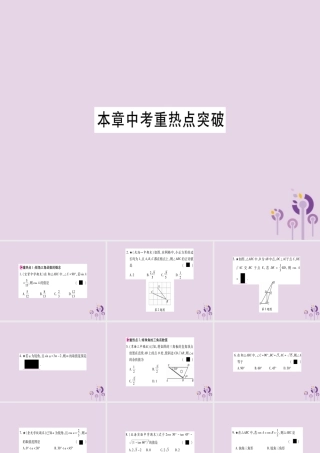 九年级数学上册 第4章 锐角三角函数本章中考重热点突破作业课件 (新版)湘教版 课件