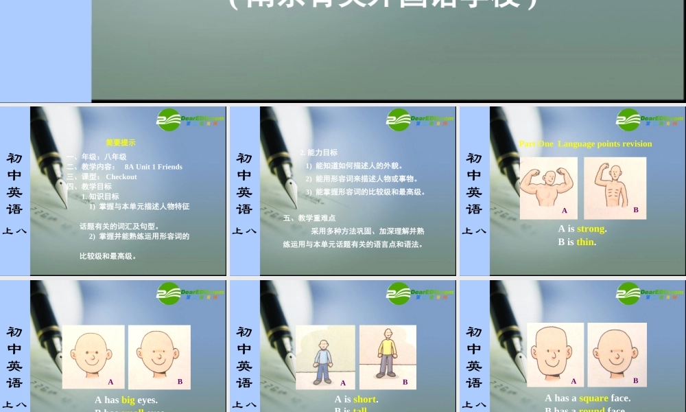 八年级英语U1 Checkout课件牛津版 课件