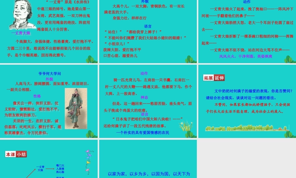 九年级语文下册 第二单元 8蒲柳人家(节选课件 新人教版 课件