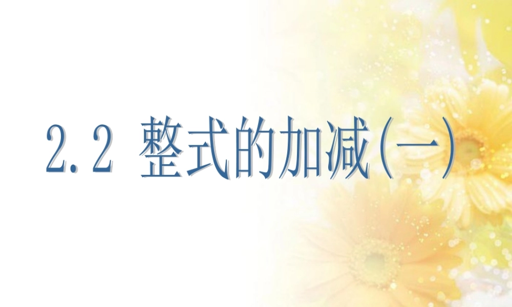 中学七年级数学上册(整式的加减(一))课件 新人教版 课件