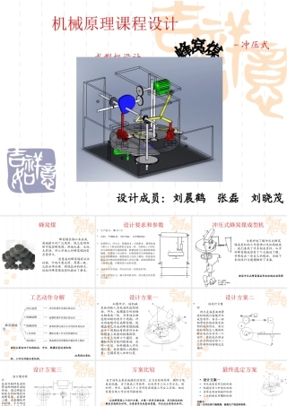 冲压式蜂窝煤成型机设计答辩稿