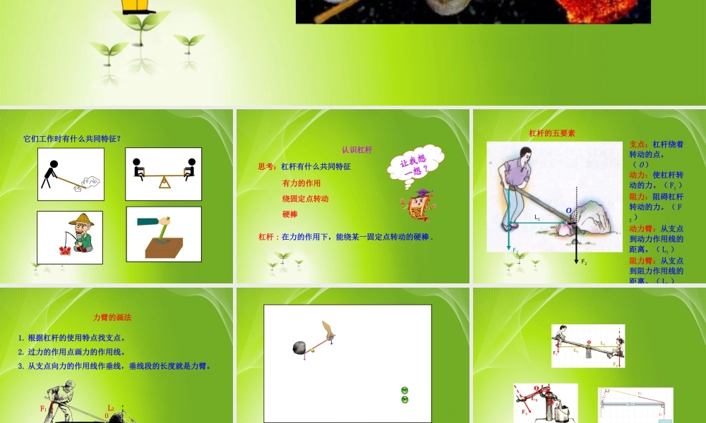 2012-2013学年最新人教版八年级物理下册第12章第1节--杠杆