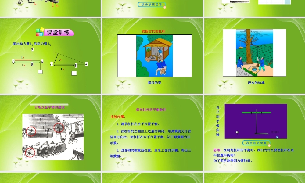 2012-2013学年最新人教版八年级物理下册第12章第1节--杠杆