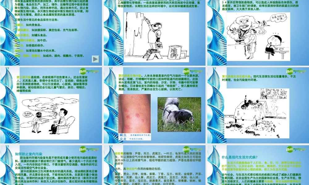 八年级生物下册 现代生活与人类的健康课件 苏科版 课件