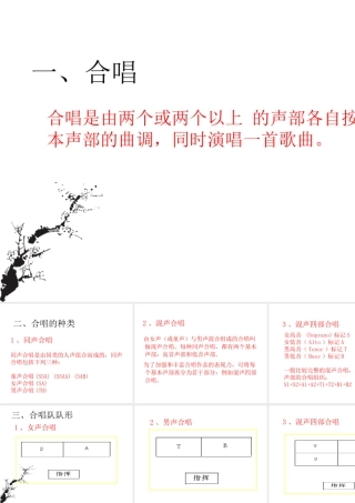 演唱形式—合唱