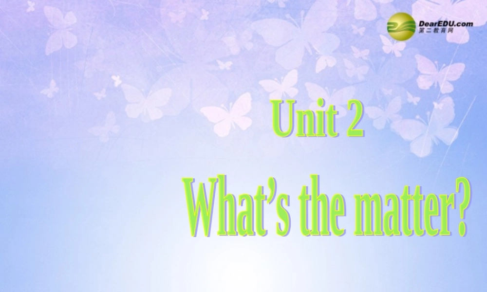 八年级英语上册(Unit 2 What's the matter Revision Section BP3)课件 人教新目标版 课件