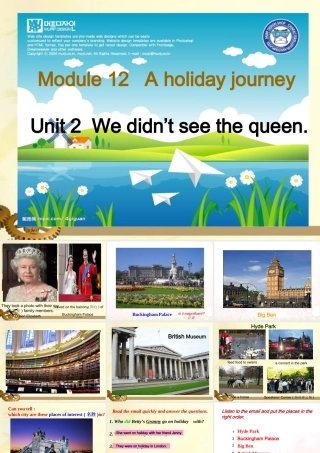 七年级英语下册 Module12 unit2 课件 外研版 课件
