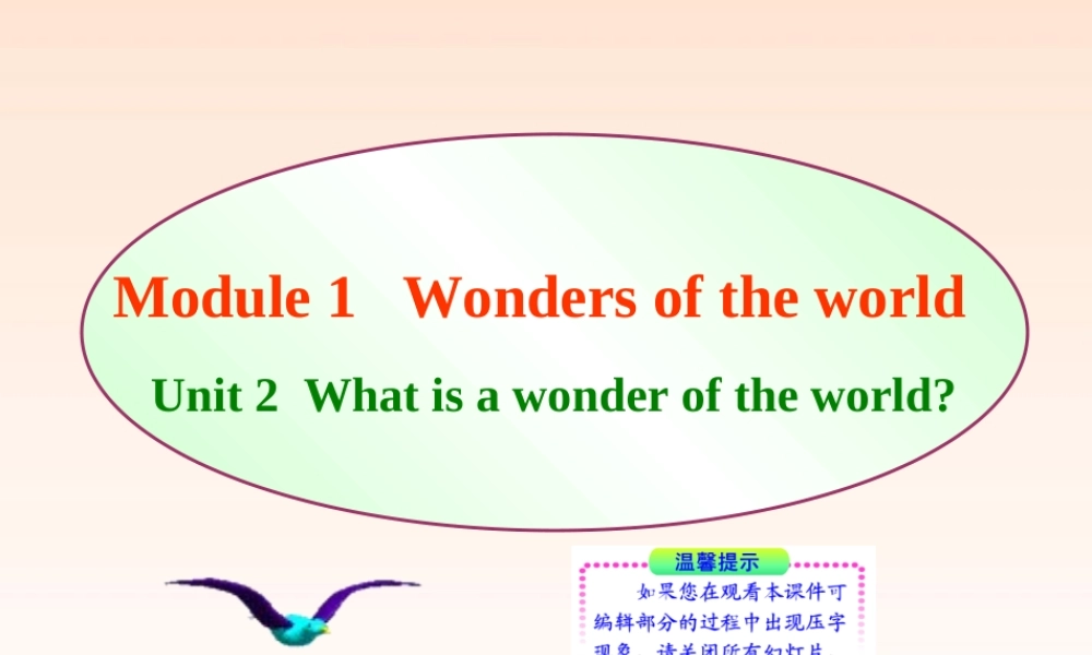 九年级英语上册 Module 1 Unit 2 同步授课课件 外研版 课件