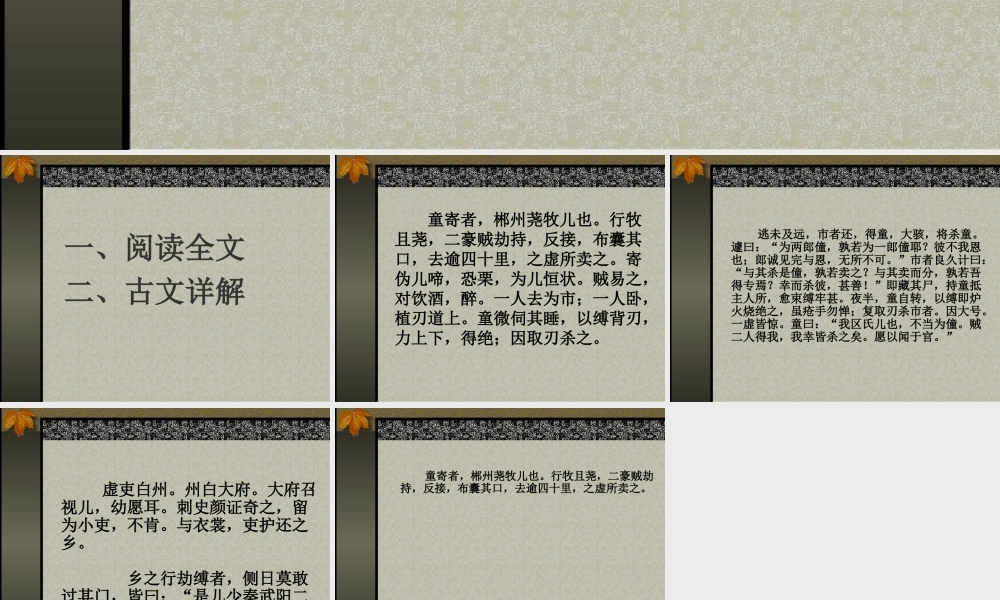 八年级语文童区寄传课件 浙教版 课件