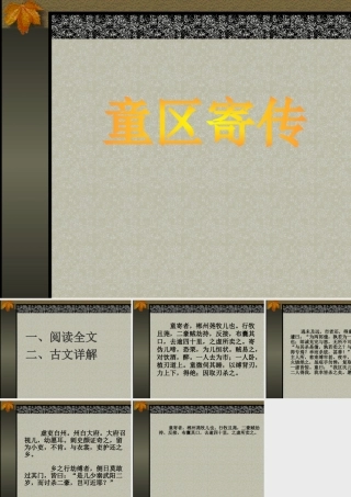 八年级语文童区寄传课件 浙教版 课件
