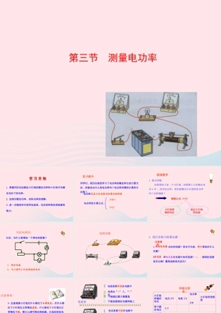 九年级物理全册 第十六章 第三节 测量电功率课件 (新版)沪科版 九年级物理全册 第十六章 第三节 测量电功率课件+素材(新版)沪科版-2