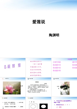 《爱莲说》课件4
