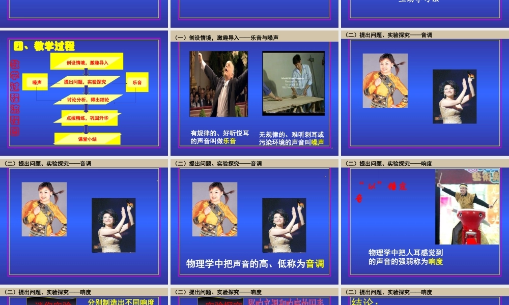 八年级物理第三章第二节乐音与噪声 说课稿课件上科版 课件